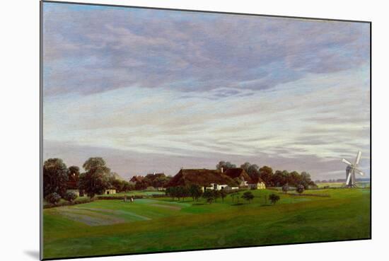 Flat Countryside (Near Greifswal), 1822-1823-Caspar David Friedrich-Mounted Giclee Print