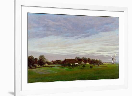 Flat Countryside (Near Greifswal), 1822-1823-Caspar David Friedrich-Framed Giclee Print