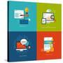 Flat Design Concept Icons for Web and Mobile Services and Apps-PureSolution-Stretched Canvas