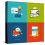 Flat Design Concept Icons for Web and Mobile Services and Apps-PureSolution-Stretched Canvas