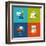 Flat Design Concept Icons for Web and Mobile Services and Apps-PureSolution-Framed Art Print