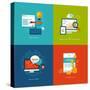 Flat Design Concept Icons for Web and Mobile Services and Apps-PureSolution-Stretched Canvas