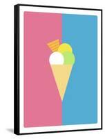 Flat Design Ice Cream-Michal Hostovecky-Framed Stretched Canvas