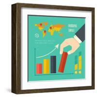 Flat Design Infographic Elements. Vector Graphics EPS 10.-RaStudio-Framed Art Print