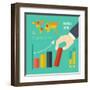 Flat Design Infographic Elements. Vector Graphics EPS 10.-RaStudio-Framed Art Print