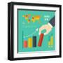 Flat Design Infographic Elements. Vector Graphics EPS 10.-RaStudio-Framed Art Print