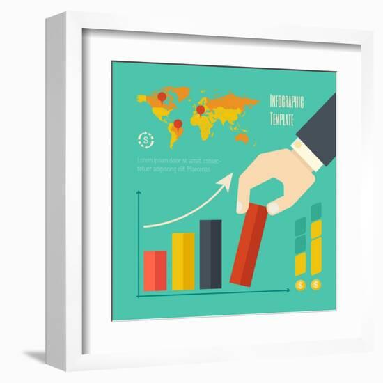 Flat Design Infographic Elements. Vector Graphics EPS 10.-RaStudio-Framed Art Print