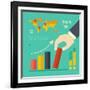 Flat Design Infographic Elements. Vector Graphics EPS 10.-RaStudio-Framed Art Print