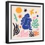 Flat Design Matisse Style Best Vector Illustration-Nadezhda Ivanova-Framed Photographic Print