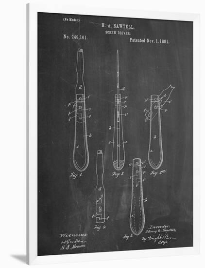 Flat Head Screw Driver Patent-null-Framed Art Print