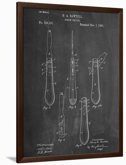 Flat Head Screw Driver Patent-null-Framed Art Print