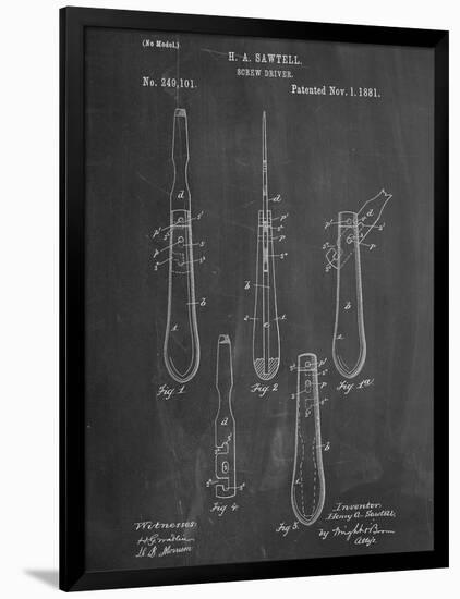 Flat Head Screw Driver Patent-null-Framed Art Print