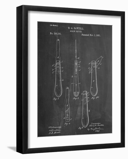 Flat Head Screw Driver Patent-null-Framed Art Print