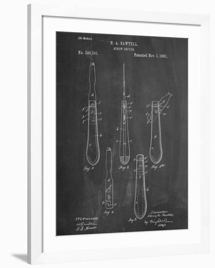 Flat Head Screw Driver Patent-null-Framed Art Print