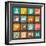 Flat Icons Set for Web and Mobile Applications-ekler-Framed Art Print