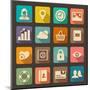 Flat Icons Set for Web and Mobile Applications-ekler-Mounted Art Print