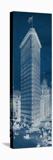 Flat Iron 1909 Blueprint Panel-Hugo Wild-Stretched Canvas