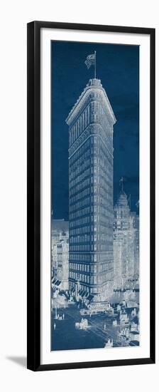 Flat Iron 1909 Blueprint Panel-Hugo Wild-Framed Premium Giclee Print