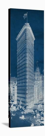 Flat Iron 1909 Blueprint Panel-Hugo Wild-Stretched Canvas