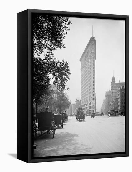 Flat-Iron Building I.E. Flatiron, Fifth Avenue and Broadway, New York-null-Framed Stretched Canvas