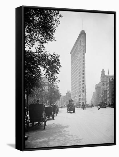 Flat-Iron Building I.E. Flatiron, Fifth Avenue and Broadway, New York-null-Framed Stretched Canvas