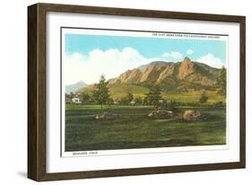 Flat Irons, Boulder, Colorado-null-Framed Art Print