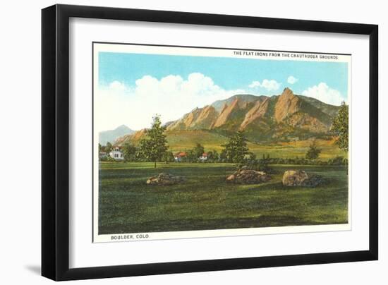 Flat Irons, Boulder, Colorado-null-Framed Art Print