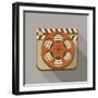 Flat Long Shadow Cinema Icon-YasnaTen-Framed Art Print