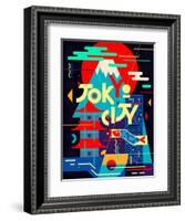 Flat Poster. Tokyo City-Daria_I-Framed Art Print