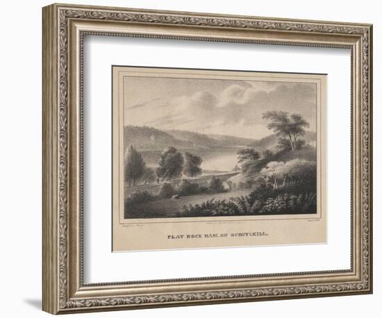 Flat Rock Dam, on Schuykill, Engraved by Moses Swett, 1827-Thomas Doughty-Framed Giclee Print