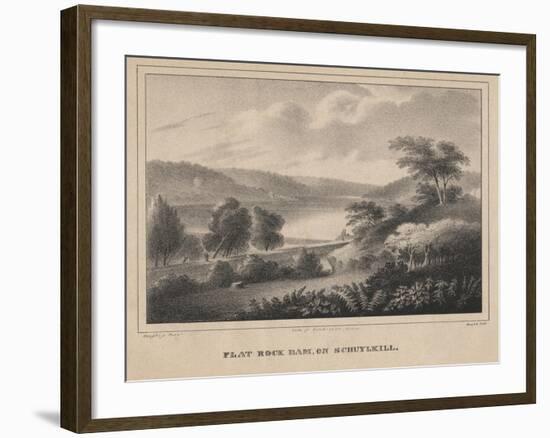 Flat Rock Dam, on Schuykill, Engraved by Moses Swett, 1827-Thomas Doughty-Framed Giclee Print