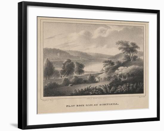 Flat Rock Dam, on Schuykill, Engraved by Moses Swett, 1827-Thomas Doughty-Framed Giclee Print