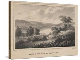 Flat Rock Dam, on Schuykill, Engraved by Moses Swett, 1827-Thomas Doughty-Stretched Canvas