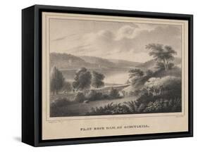 Flat Rock Dam, on Schuykill, Engraved by Moses Swett, 1827-Thomas Doughty-Framed Stretched Canvas
