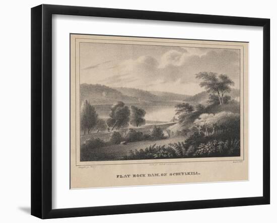 Flat Rock Dam, on Schuykill, Engraved by Moses Swett, 1827-Thomas Doughty-Framed Giclee Print