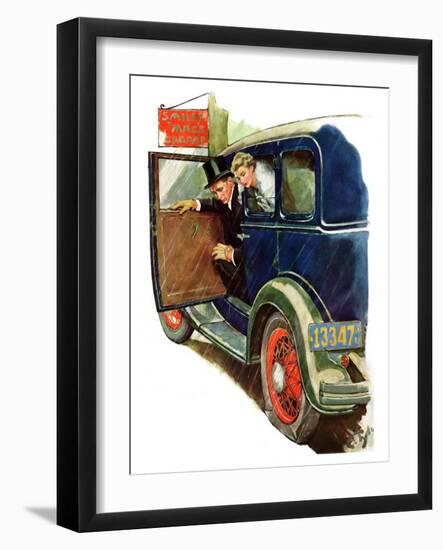 "Flat Tire, Flat Evening,"November 24, 1934-Ellen Pyle-Framed Giclee Print