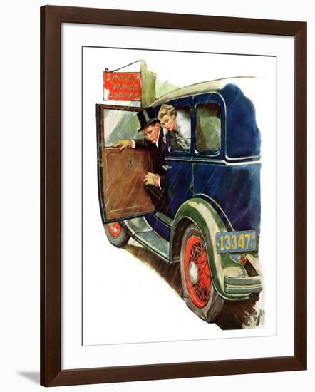 "Flat Tire, Flat Evening,"November 24, 1934-Ellen Pyle-Framed Giclee Print