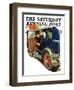 "Flat Tire, Flat Evening," Saturday Evening Post Cover, November 24, 1934-Ellen Pyle-Framed Giclee Print