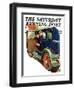 "Flat Tire, Flat Evening," Saturday Evening Post Cover, November 24, 1934-Ellen Pyle-Framed Giclee Print