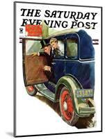 "Flat Tire, Flat Evening," Saturday Evening Post Cover, November 24, 1934-Ellen Pyle-Mounted Giclee Print