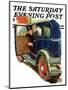 "Flat Tire, Flat Evening," Saturday Evening Post Cover, November 24, 1934-Ellen Pyle-Mounted Giclee Print