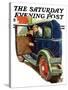 "Flat Tire, Flat Evening," Saturday Evening Post Cover, November 24, 1934-Ellen Pyle-Stretched Canvas