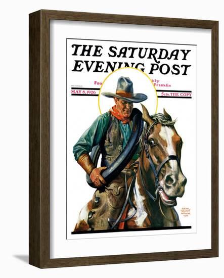 "Flat Tire," Saturday Evening Post Cover, May 8, 1926-Edgar Franklin Wittmack-Framed Giclee Print