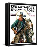 "Flat Tire," Saturday Evening Post Cover, May 8, 1926-Edgar Franklin Wittmack-Framed Stretched Canvas