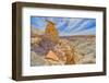 Flat top hoodoo on the edge of a cliff along the Billings Gap Trail on Blue Mesa-Steven Love-Framed Photographic Print