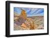 Flat top hoodoo on the edge of a cliff along the Billings Gap Trail on Blue Mesa-Steven Love-Framed Photographic Print