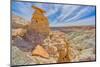 Flat top hoodoo on the edge of a cliff along the Billings Gap Trail on Blue Mesa-Steven Love-Mounted Photographic Print