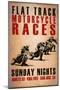 Flat Track Racers-Mark Rogan-Mounted Art Print