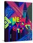 Flat Typography Poster. New York City-Daria_I-Stretched Canvas