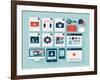 Flat User Interface Icons Set-bloomua-Framed Art Print